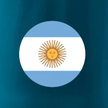 Argentína vlajka guľatá