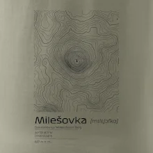 Milešovka - vrstevnice v obdĺžniku