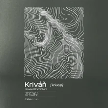 Kriváň - vrstevnice v obdĺžniku