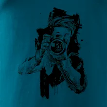 Fotograf kreslený ceruzkou Fotograf kreslený ceruzkou