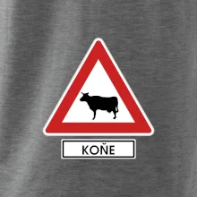 Dopravní značka - Pozor koně / kráva Dopravní značka - Pozor koně / kráva