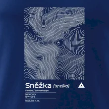 Snežka - vrstevnice v obdĺžniku