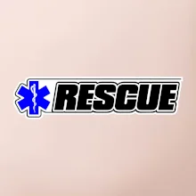 Záchranár rescue kríž modrý