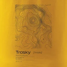 Trosky - vrstevnice v obdĺžniku