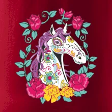 Kôň farebný s kvetinami