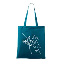 Lezec na skale jedným ťahom