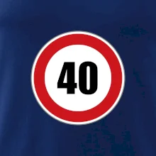 Dopravná značka - obmedzenie rýchlosti 40