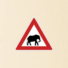 Dopravná značka - Pozor slon