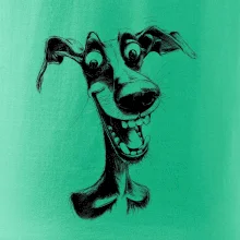 Čiernobiela karikatúra chrt