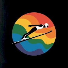 Skokan na lyžiach v kruhu