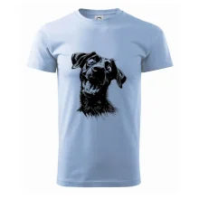 Čiernobiela karikatúra Labrador tmavý