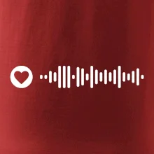 Zamilovaný Spotify kód na prsníku