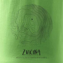 Zvičina - vrstevnice v kruhu