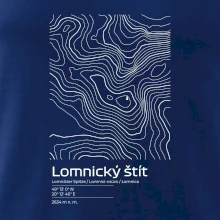 Lomnický štít - vrstevnice v obdĺžniku