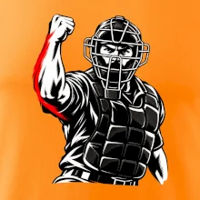 Baseballový rozhodčí signalizuje strike