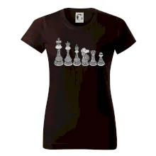 Šachové figúrky v rade - kreslené