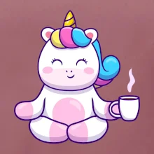 Yoga - jednorožec káva