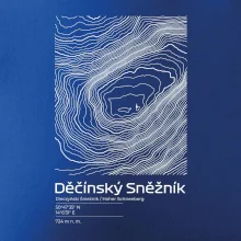 Děčínský Sněžník - vrstevnice v obdĺžniku