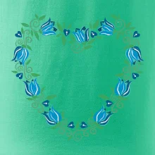 Modré tulipánové srdiečko (Pecka design)