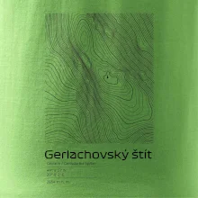 Gerlachovský štít - vrstevnice v obdĺžniku