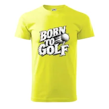 Born to golf černobílý drsný potisk