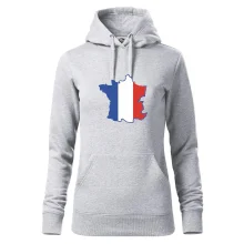 Francúzska vlajka mapa obrys