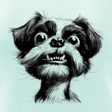 Čiernobiela karikatúra Ši-tzu