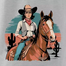 Cowgirl vintage na koni