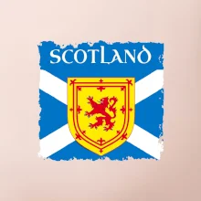 Škótska vlajka s erbom leva