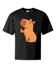 Kapybara s palcom hore