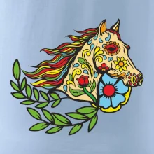 Kôň farebný s listami