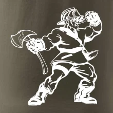 Hasič stojaci - nápis hasiči - Veľký nápis na chrbte