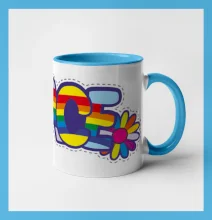 Peace nápis dúhový