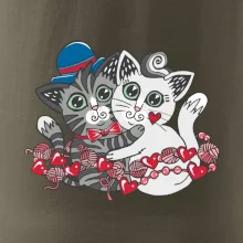 Mačky v objatí (Pecka design)