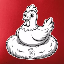 Kurča sediace na bitcoinovom hniezde Kurča sediace na bitcoinovom hniezde
