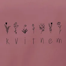 Kvitnem - Nápis s kvetinami