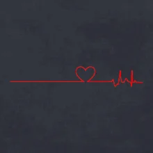 Poker EKG srdce červené