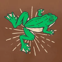 Žaba zelená kreslená