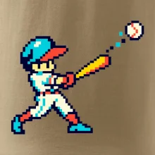 Baseballový hráč pixel art