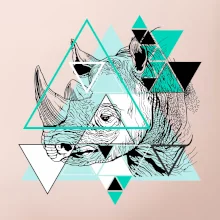 Biely nosorožec (Pecka design)