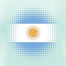 Argentína vlajka bodkovaná