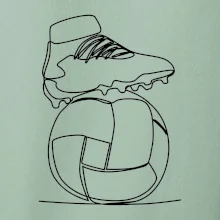 Futbalová lopta kopačka jedným ťahom