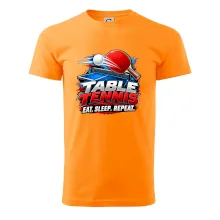 Stolní tenis pálka a míček eat sleep repeat