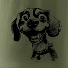 Čiernobiela karikatúra bígl