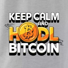 3D nápis Keep Calm and HODL Bitcoin