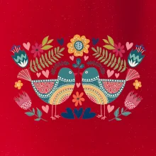 Folklór - dva farebné vtáčiky