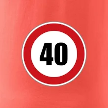 Dopravná značka - obmedzenie rýchlosti 40