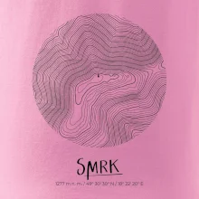 Smrk - vrstevnice v kruhu