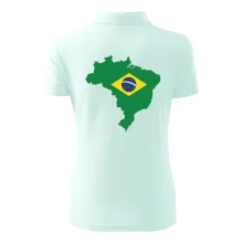 Brazília vlajka v mape