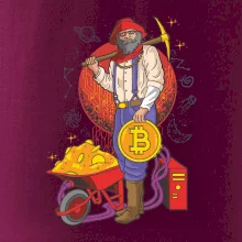 Baník ťaží Bitcoiny